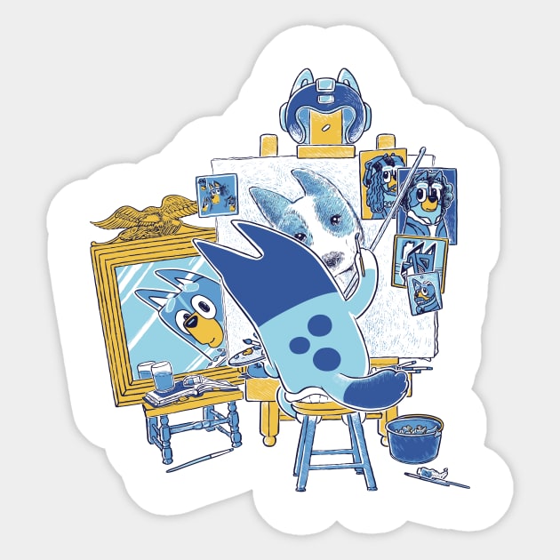Bluey Portrait Sticker by mohymochi